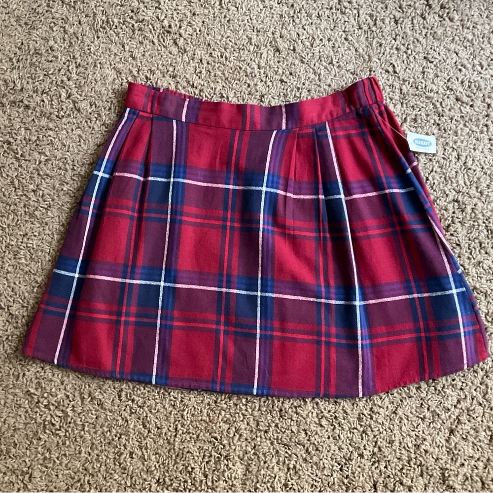 NWT~Red, Blue, White Pleated Mini Skirt, Medium, Dead stock, Retro Mod Inspired